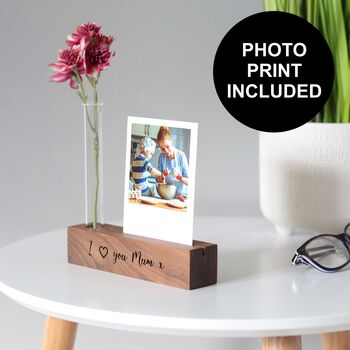 Personalised Photo Block With Print And Stem Vase, 2 of 10