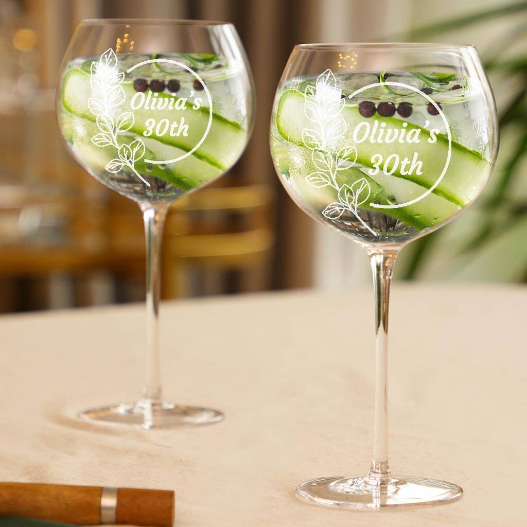Gin Glasses Set of Hand Crafted Balloon G&T Cocktail Glass Set