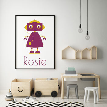 Personalised Children's Robot Prints, 4 of 9