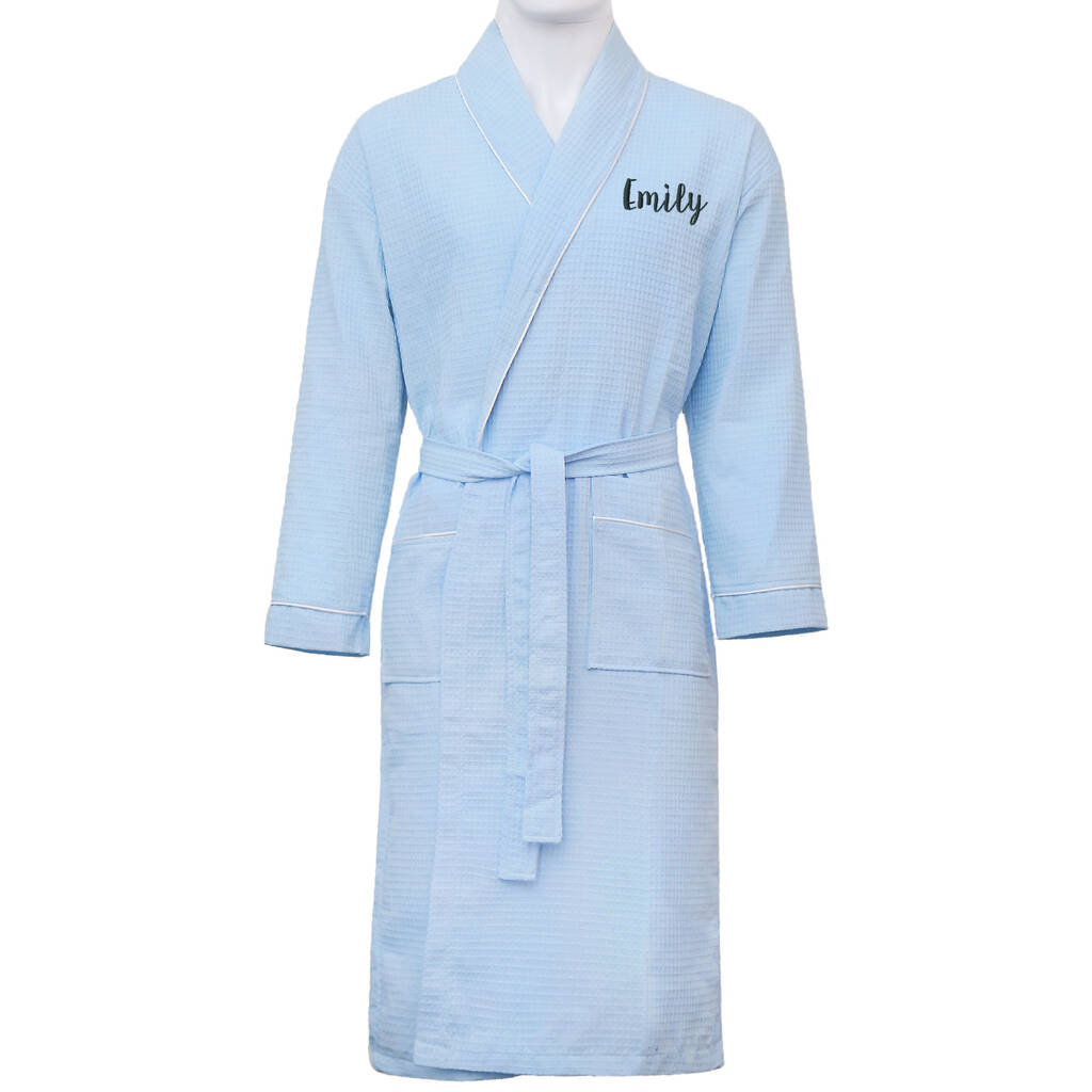 Personalised Waffle Dressing Gown By Duncan Stewart