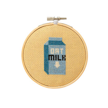 Oat Milk Cross Stitch Kit, 2 of 5