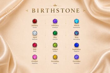 Personalised Birthday Gift Name Necklace With Birthstone, 10 of 10