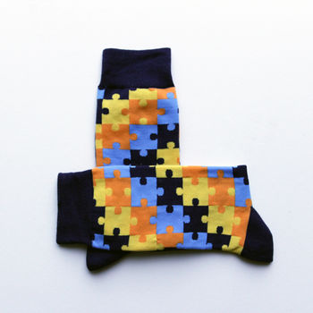 Personalised Men's Jigsaw Socks In A Box, 4 of 8