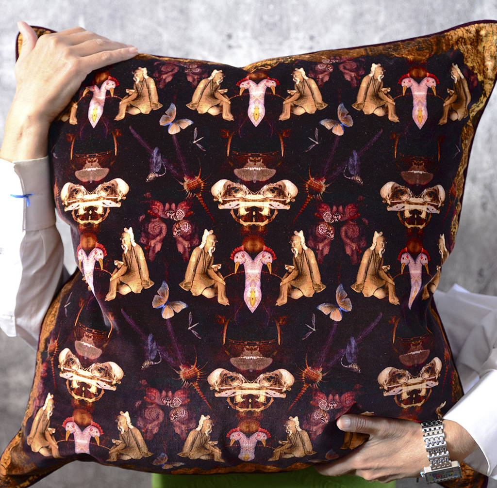 large velvet pillow