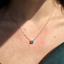 Aquamarine Moissanite Crystal Sterling Silver Necklace, thumbnail 2 of 5
