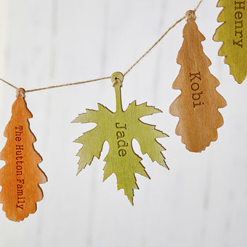 Personalised Family Tree Christmas Bunting Decoration, 2 of 7
