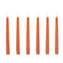 Set Of Six Distressed Orange Tru Glow LED Taper Candles, thumbnail 5 of 5