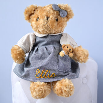 Personalised Mummy Teddy Bear Soft Toy, 5 of 8