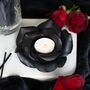 Black Rose Resin Tealight Candle Holder, thumbnail 1 of 4