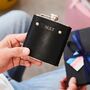 Personalised Full Grain Leather Sleeve With 6oz Hip Flask, thumbnail 2 of 4