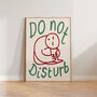 Do Not Disturb Bedroom Doodle Wall Art Print, thumbnail 4 of 12