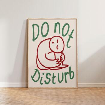 Do Not Disturb Bedroom Doodle Wall Art Print, 4 of 12