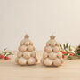 Beige Christmas Tree Candle Festive Decoration, thumbnail 1 of 10