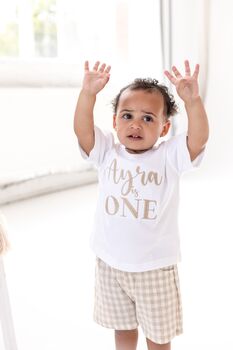 Bear Embroidered Personalised First Birthday T Shirt, 9 of 9