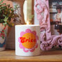 Personalised Retro Flower Name Candle, thumbnail 1 of 5
