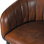 Brown Faux Leather Curve Dining Chair, thumbnail 2 of 2