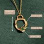 Emerald Gold Vermeil Plated Necklace May Birthstone, thumbnail 5 of 6