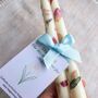 Pressed Flower Taper Candle Set With Birthday Flower, thumbnail 8 of 8