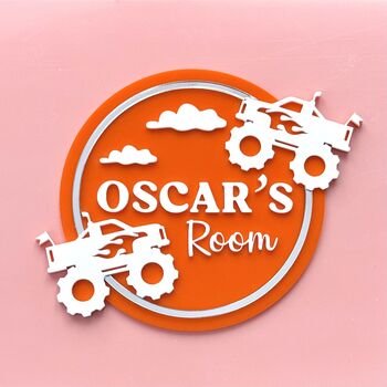 Monster Truck Personalised Kids Door Sign, 7 of 7
