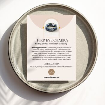 Third Eye Chakra Bracelet Set For Intuition And Clarity, 3 of 3