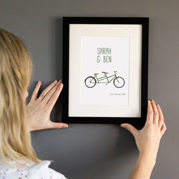 Personalised Tandem Bike A4 Art Print, 2 of 3