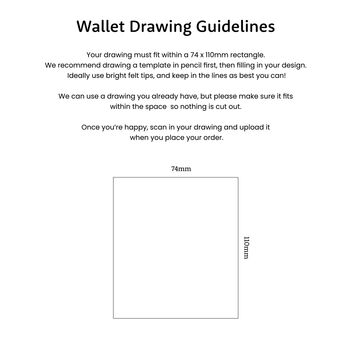 Personalised Child's Drawing Leather Card Holder, 3 of 7