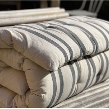 Striped Cotton Mattress, Olive, 6 of 9