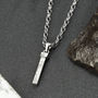 Sterling Silver Tipped Meteorite Rod Necklace, thumbnail 3 of 4