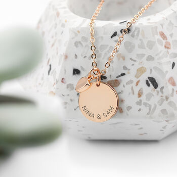 Personalised Heart And Disc Necklace, 9 of 10