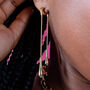 Double Drop Earrings In Gold Plated, thumbnail 2 of 4