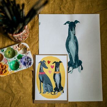 Sighthound Love Greetings Card, 7 of 10