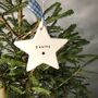 Personalised Baby's First Christmas 2023 Ceramic Star, thumbnail 4 of 6