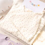 Baby Girls Little Flower Babygrow And Hat Gift Set, thumbnail 3 of 6