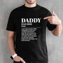 Daddy Father's Day Funny Dictionary Meaning Definition T Shirt, thumbnail 3 of 3