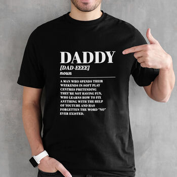 Daddy Father's Day Funny Dictionary Meaning Definition T Shirt, 3 of 3