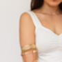 Bohemian Gold Plated Feather Upper Arm Cuff, thumbnail 3 of 8