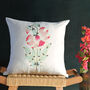 Les Indes Ketki Floral Recycled Cotton Cushion Cover, thumbnail 4 of 5