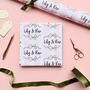 Personalised Striped Wedding Paper, thumbnail 1 of 4