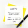 'Fill In The Details' Letterpress Birthday Card, thumbnail 1 of 2