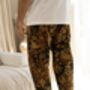 Men's Black Cotton Batik Trousers, thumbnail 6 of 8