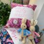 Pink Woodland Creatures Name Cushion, thumbnail 3 of 6