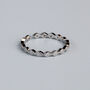 Sterling Silver Diamond Shape Band Adjustable Ring, thumbnail 4 of 7