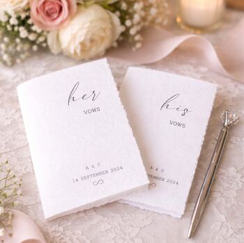 Vow Books Personalised Wedding Reading Cotton Cards, 6 of 11