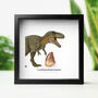 African T Rex Carcharodontosaurus Dinosaur Tooth Authentic Fossil And Watercolour Illustration, thumbnail 1 of 5