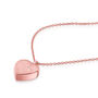 Scroll Heart Urn Necklace 18 K Rose Gold Plated Silver, thumbnail 3 of 5