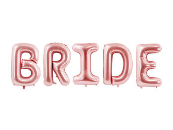 Rose Gold Bride Hen Party Balloon Bunting, 3 of 3