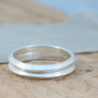 Thin Band Ring. Sterling Silver Stackable Carved Ring, thumbnail 5 of 8