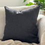 Black Linen Textured Cushion Cover, thumbnail 1 of 4