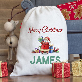 Personalised Christmas Present Sack, Large, 2 of 3