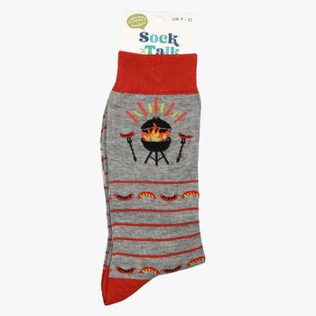 Men's King Of The Grill BBQ Bamboo Socks, 2 of 2